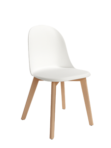 Juego 4 Sillas Miami Blanco Patas Madera