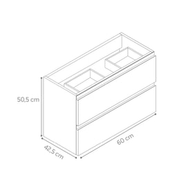 MUEBLE BAÑO 2C-60CM FUSION FAMILY TECH MEDIEVAL MEDIO miniatura 5