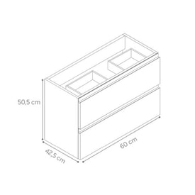 MUEBLE BAÑO 2C-60CM FUSION FAMILY TECH MEDIEVAL MEDIO miniatura 6