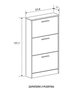 Zapatero 3 Puertas Mod. Aura 2025 Mauvella miniatura 7