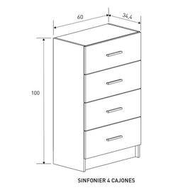 Sinfonier 4 Cajones Aura 2025 Beig miniatura 8