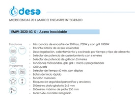 Microondas Emw-2020 Ig X Electro. Stock miniatura 5