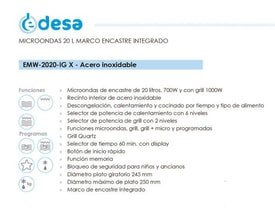 Microondas Emw-2020 Ig X Electro. Stock miniatura 6