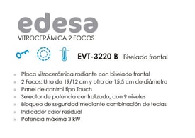 Placa Vitroceramica Evt-3220 B/b Electro. Stock miniatura 5