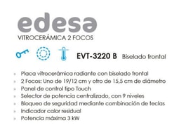 Placa Vitroceramica Evt-3220 B/b Electro. Stock miniatura 6