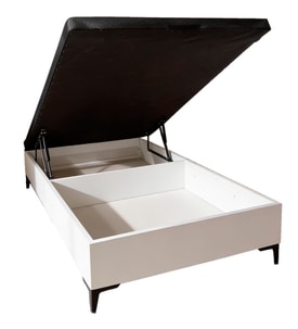CANAPE 90X190 T/3D NEGRA RUMBERA MOD.RUMBERO BLANCO miniatura 3