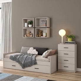 DORMITORIO JUVENIL S/ARMARIO MOD.AURA AMB.02 BEIG