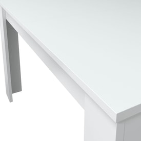 Mesa de comedor extensible Kendra Blanco Brillo miniatura 4