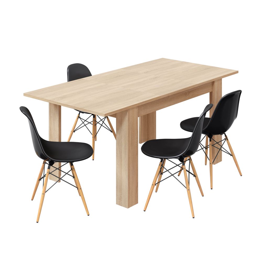 PRACTICO Mesa de comedor 90x140-190 EXTENSIBLE