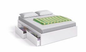 Cama 150 con 4 cajones Blanco Artik miniatura 1