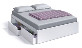 Cama 150 con 4 cajones Blanco Artik miniatura 2