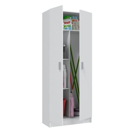 Armario Escobero 2 Puertas Blanco miniatura 2