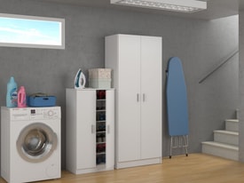 Armario Escobero 2 Puertas Blanco miniatura 8