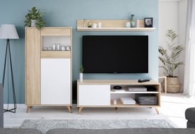 KIKUA PLUS Mueble TV + estante miniatura 5