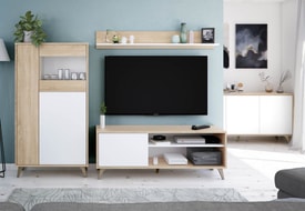KIKUA PLUS Mueble TV + estante miniatura 6