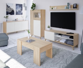 KIKUA PLUS Mueble TV + estante miniatura 7