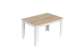 Mesa de comedor extensible 90x140-190 cm Roble Canadian y Blanco Artik miniatura 10