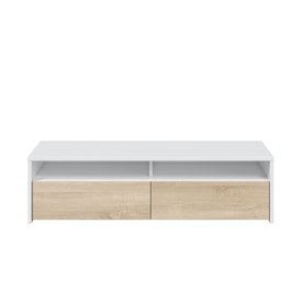 Mueble TV 2 puertas Blanco/Roble miniatura 2