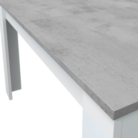 Mesa de comedor extensible Cemento y Blanco Artik miniatura 3