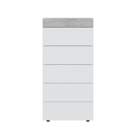 Cómoda 5 cajones Tekkan Blanco Artik/Cemento miniatura 3