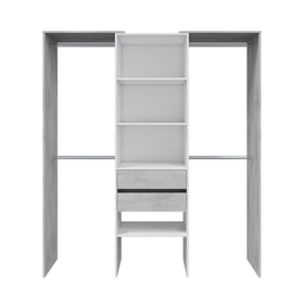 TIDY Armario-Vestidor con estantería 2,02x60cm + 4 barras miniatura 3