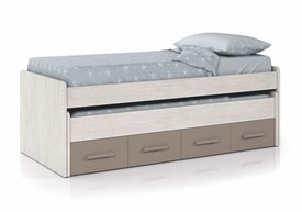 ARES PLUS Cama doble + 2 cajones con somier miniatura 2