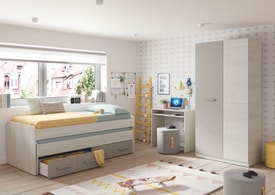ARES PLUS Cama doble + 2 cajones con somier miniatura 4