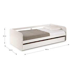 CAMA NIDO REDONA 90CM BLANCO C/SMA miniatura 6