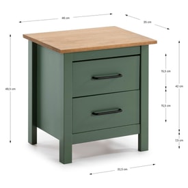 MESITA MIRANDA 2C VERDE 5615/CERA miniatura 4
