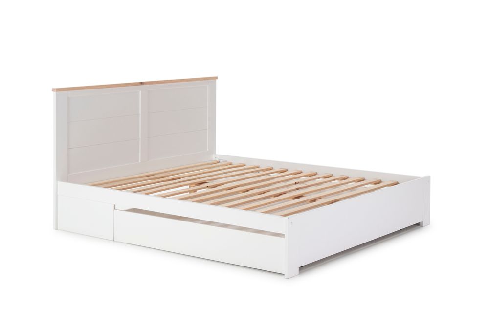 CAMA 135/140 GABI C/CAJON BLANCO/CERA BLANCA C/SM