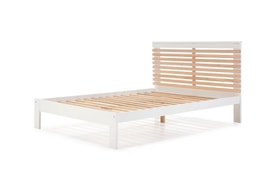 CAMA VECTRA 140X190 BLANCO/CERA BLANCA C/SM
