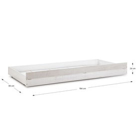 CAJON CABAÑA LARA 90CM BLANCO RUSTICO/GRIS CL. RUS miniatura 4