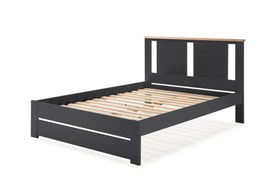 CAMA ENARA 140X190 ANTRACITA/ROBLE C/SM