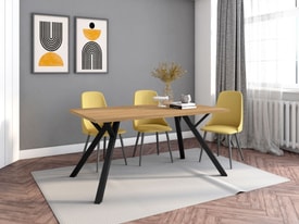 MESA RECT. PAOLA 160X90 NATURAL miniatura 3