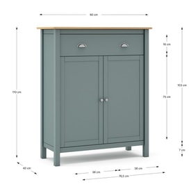 MUEBLE AUX. MISTI 2P1C VERDE KAKI 444C/ROBLE miniatura 3