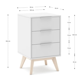 MESITA CAMPUS 3C BLANCO/CERA BLANCA miniatura 4