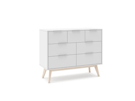 COMODA CAMPUS 4+3C BLANCO/CERA BLANCA