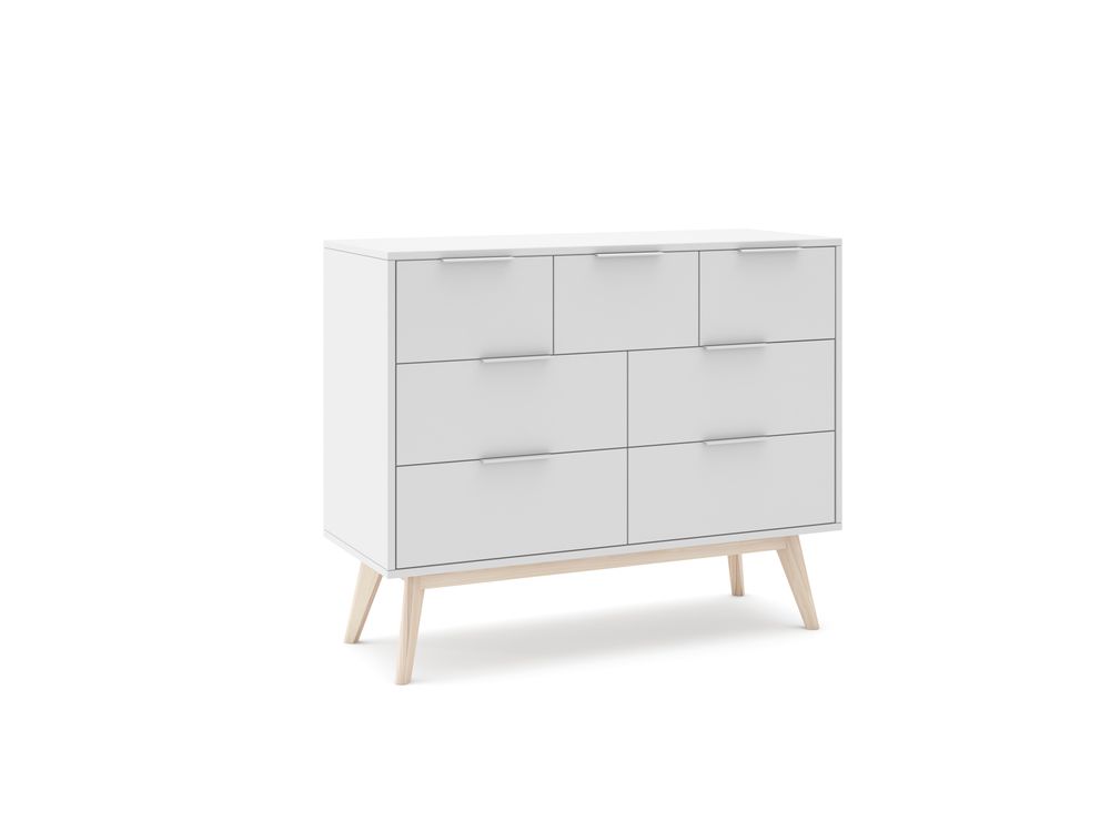 COMODA CAMPUS 4+3C BLANCO/CERA BLANCA