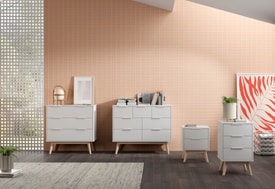 COMODA CAMPUS 4+3C BLANCO/CERA BLANCA miniatura 2