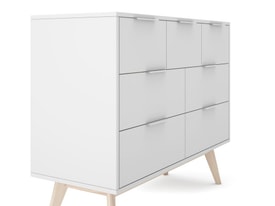 COMODA CAMPUS 4+3C BLANCO/CERA BLANCA miniatura 5