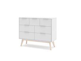 COMODA CAMPUS 4+3C BLANCO/CERA BLANCA miniatura 6