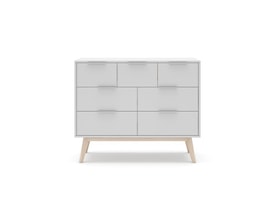 COMODA CAMPUS 4+3C BLANCO/CERA BLANCA miniatura 7