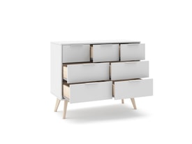 COMODA CAMPUS 4+3C BLANCO/CERA BLANCA miniatura 8