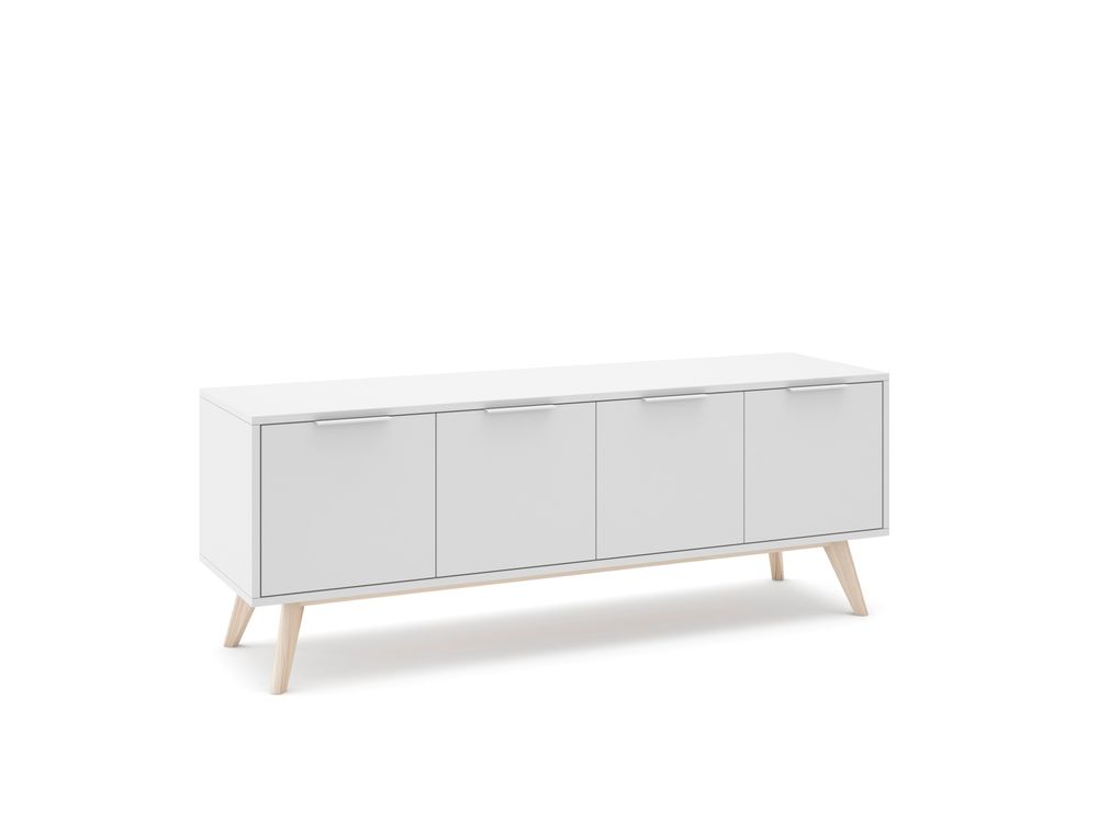 MUEBLE TV CAMPUS 4P BLANCO/CERA BLANCA