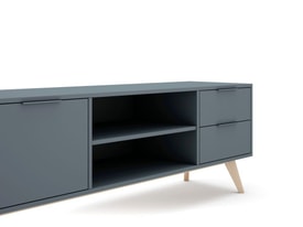 MUEBLE TV PISCO 2P2C2H VERDE KAKI 444C/CERA BLANCA miniatura 4