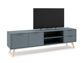 MUEBLE TV PISCO 2P2C2H VERDE KAKI 444C/CERA BLANCA miniatura 9