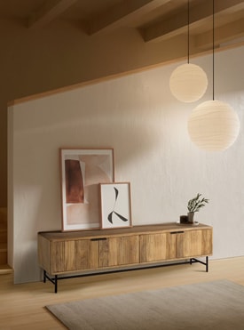 MUEBLE TV MUNDRA 4P MADERA MANGO PATA METAL miniatura 2