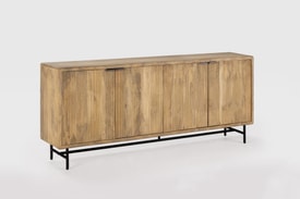 APARADOR MUNDRA 4P 190CM MADERA MANGO PATA METAL miniatura 5