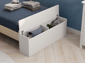 CAMA 0.90 ODESSA BLANCO/CERA BLANCA miniatura 2