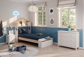 CAMA 0.90 ODESSA BLANCO/CERA BLANCA miniatura 3